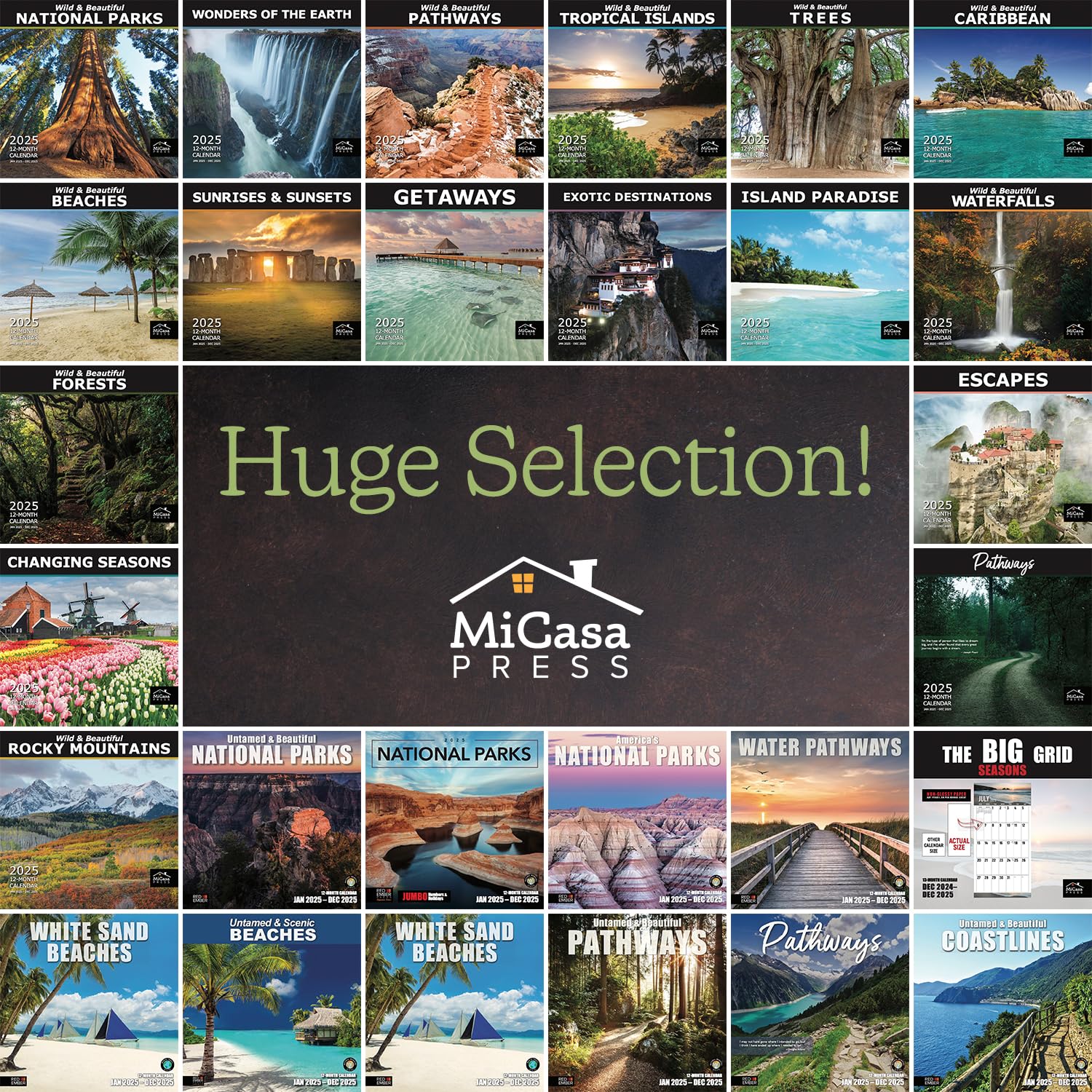 MICASA PRESS - Wild & Beautiful Pathways 2025 Wall Calendar | 12