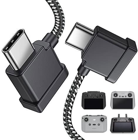 1FT USB C to USB C Remote Controller Cable for DJI Mavic 3/Mini 2/Mini 3/Mini 4 Pro/Air 2S/Air 2 - 90 Degree OTG Data Sync Cable for DJI RC-N1/RC Pro to Phone/Tablet - Perfect for Aerial Photography & Drone Control Accessories