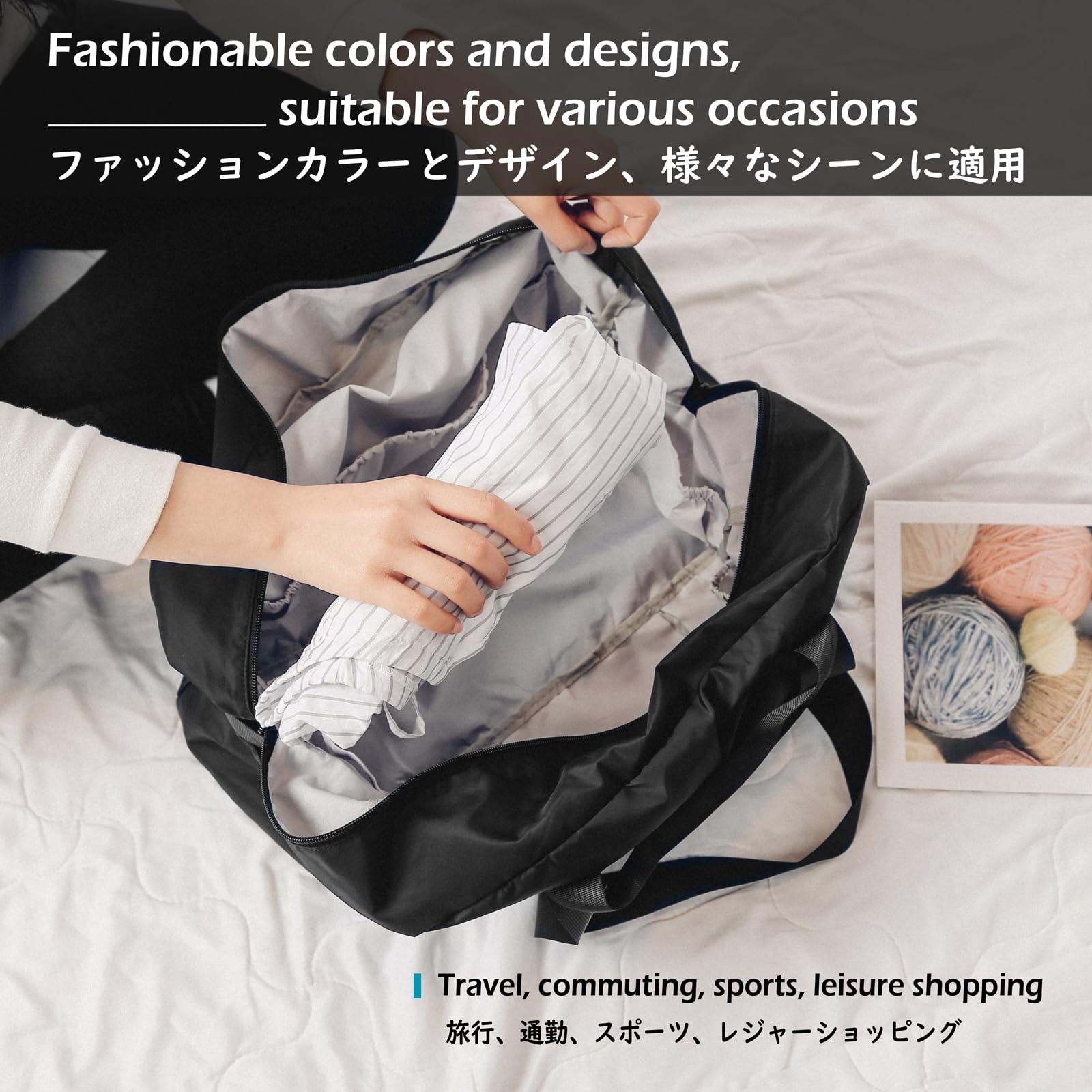TRIWONDER Waterproof Travel Duffel Bag - Large Weekender Carry On Tote for Women & Men, Hospital Bag for Labor & Delivery, Overnight Luggage with Trolley Sleeve - Perfect for Gym, Beach, Business Trips & Weekend Getaways