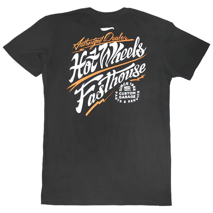 Hot Wheels Dealer Midweight Short Sleeve T-Shirt for Men - Graphite Black - Casual Wear, Car Enthusiast Gift, Street Style Fashion