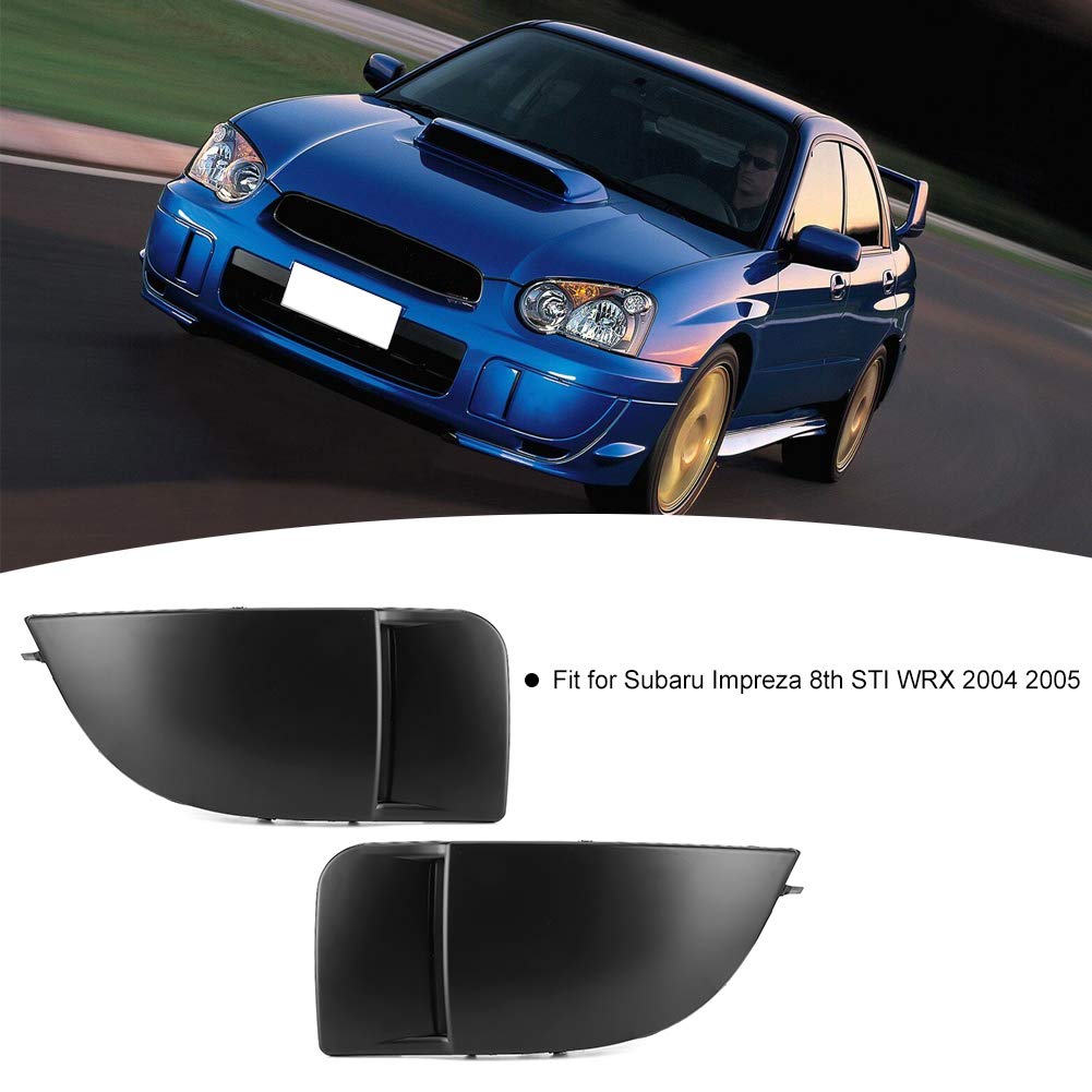 KIMISS Pair ABS Fog Light Cover Bezel for Subaru Impreza STI WRX 2004-2005 - Matte Black Replacement Accessory | Perfect for Off-Roading & Night Driving Protection