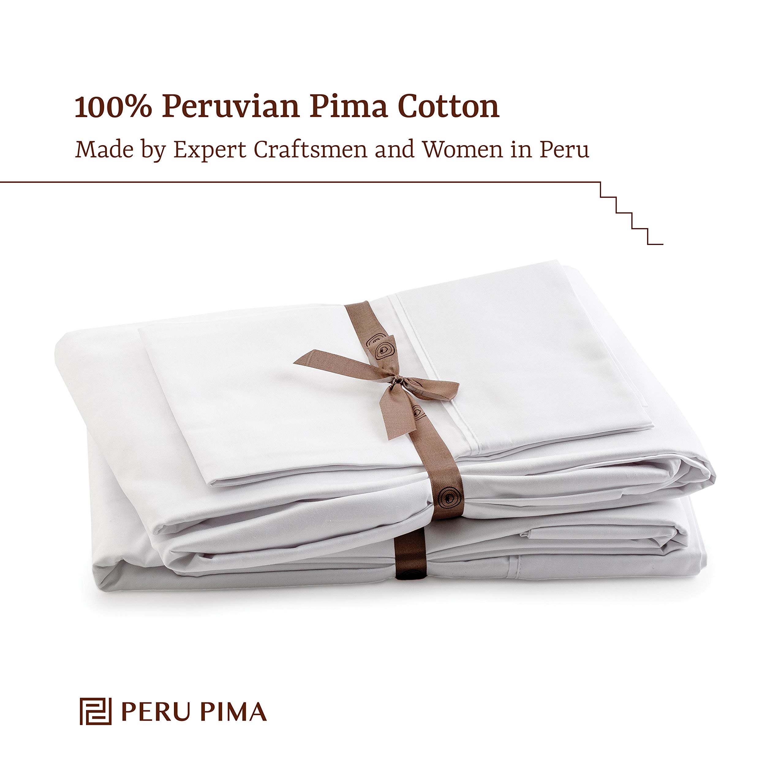 Premium 100% Peruvian Pima Cotton Twin Size Bed Sheets Set - 4 Piece Percale Bedding with 415 Thread Count, Breathable & Cooling Sheets in Nautical Stripe Grey - Perfect for Hot Sleepers, Guest Rooms & Dorm Essentials
