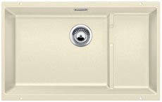 Precis Cascade Super Single Kitchen Sink - Biscuit Color | 33x22 Inch Undermount Stainless Steel Sink for Modern Kitchens | Perfect for Cooking, Washing Dishes & Food Prep