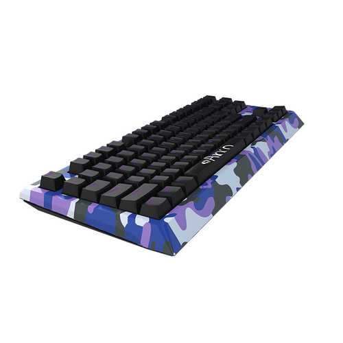 Akko AKC87 CAMO 87-Key NKRO USB Wired Mechanical Gaming Keyboard with Purple Backlit - Perfect for PC Gaming, Typing & Office Work