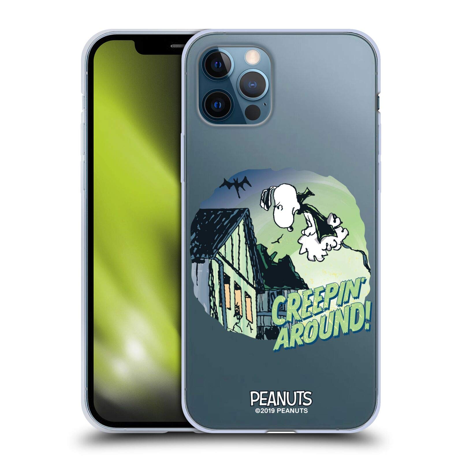 Officially Licensed Peanuts Snoopy Vampire Spooktacular Soft Gel Case for Apple iPhone 12 & iPhone 12 Pro - Cute Halloween Phone Cover for Fans, Perfect Gift for Spooky Season
