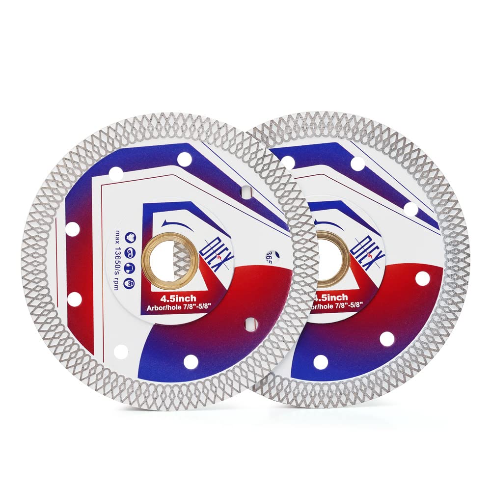 DIEX 4-1/2 Inch Super Diamond Tile Saw Blade - Premium Cutting Tool for Ceramic, Porcelain, Granite & Marble - Perfect for DIY Home Renovation, Bathroom Remodeling & Professional Tile Installation