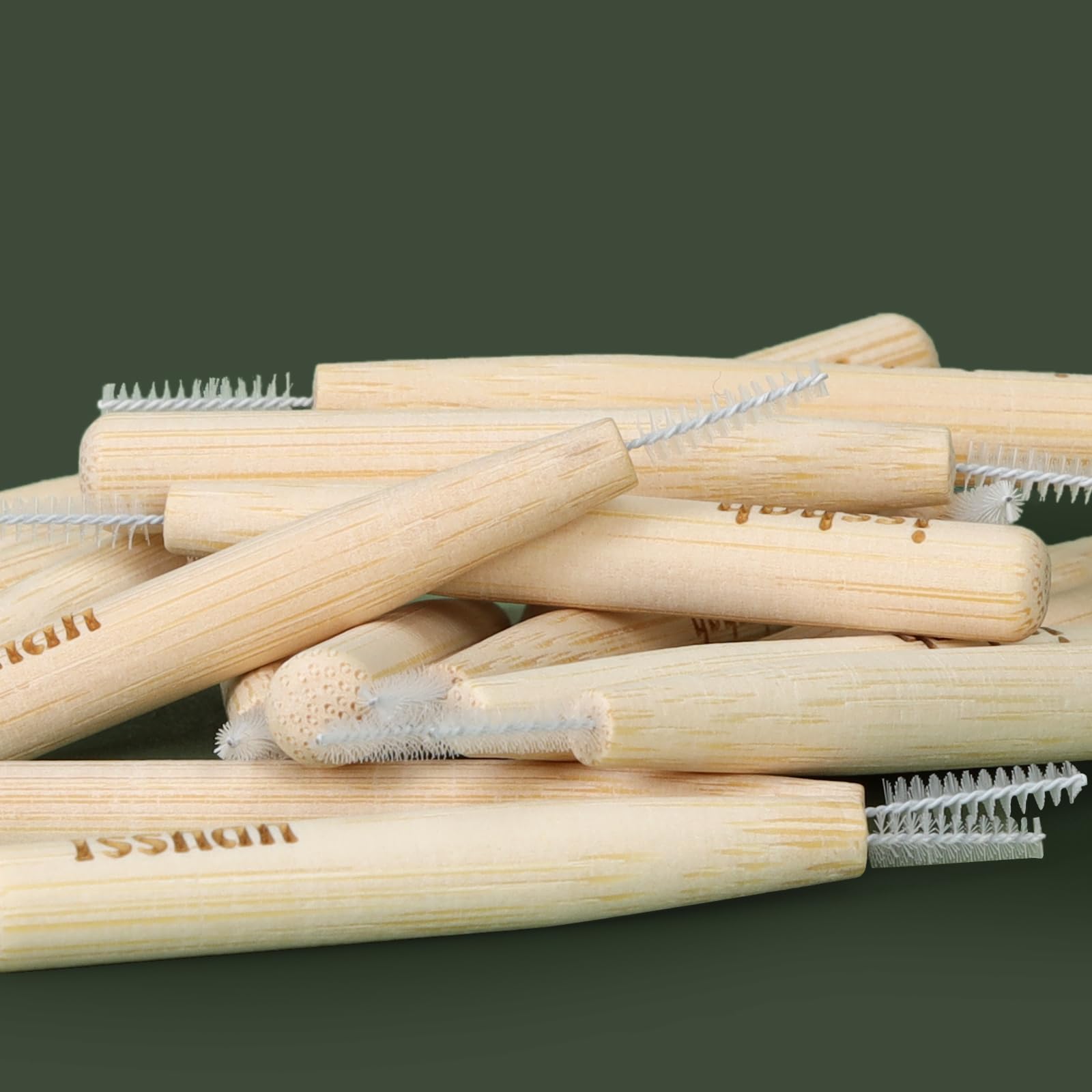 Eco-Friendly Bamboo Interdental Brushes for Teeth Cleaning - FSC Certified & PETA Approved - Size 2 (0.5mm) - 40 Count Pack - Perfect for Travel, Home & Office Dental Care