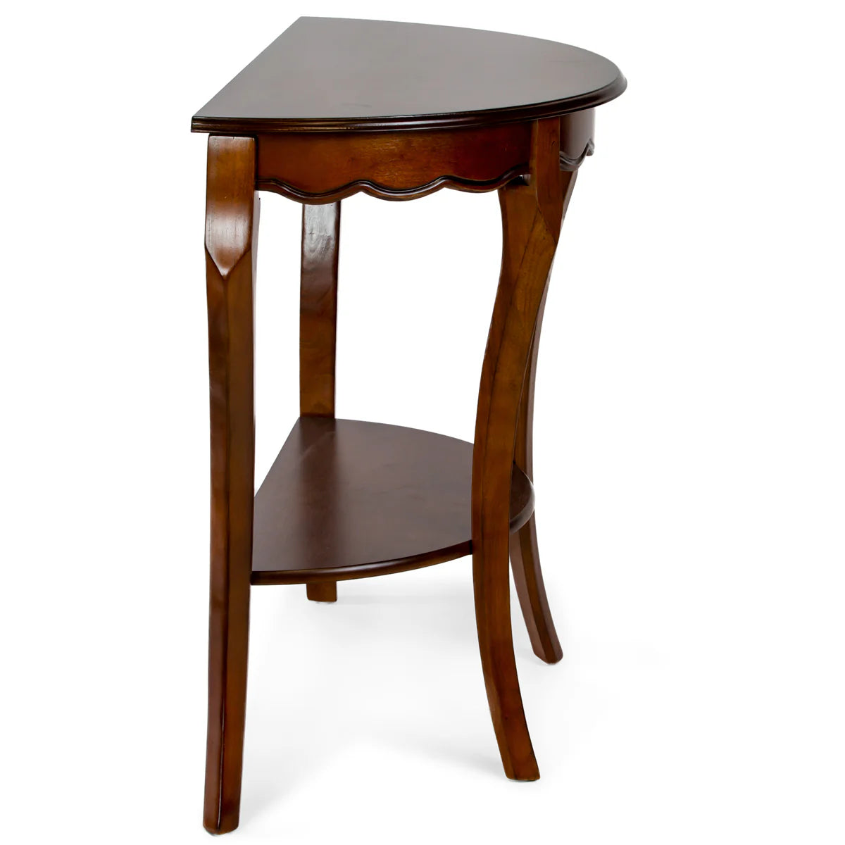 Half Moon Console Table - Cherry Finish Wooden Entryway Table by All Things Cedar - Perfect for Hallway, Foyer & Living Room Decor