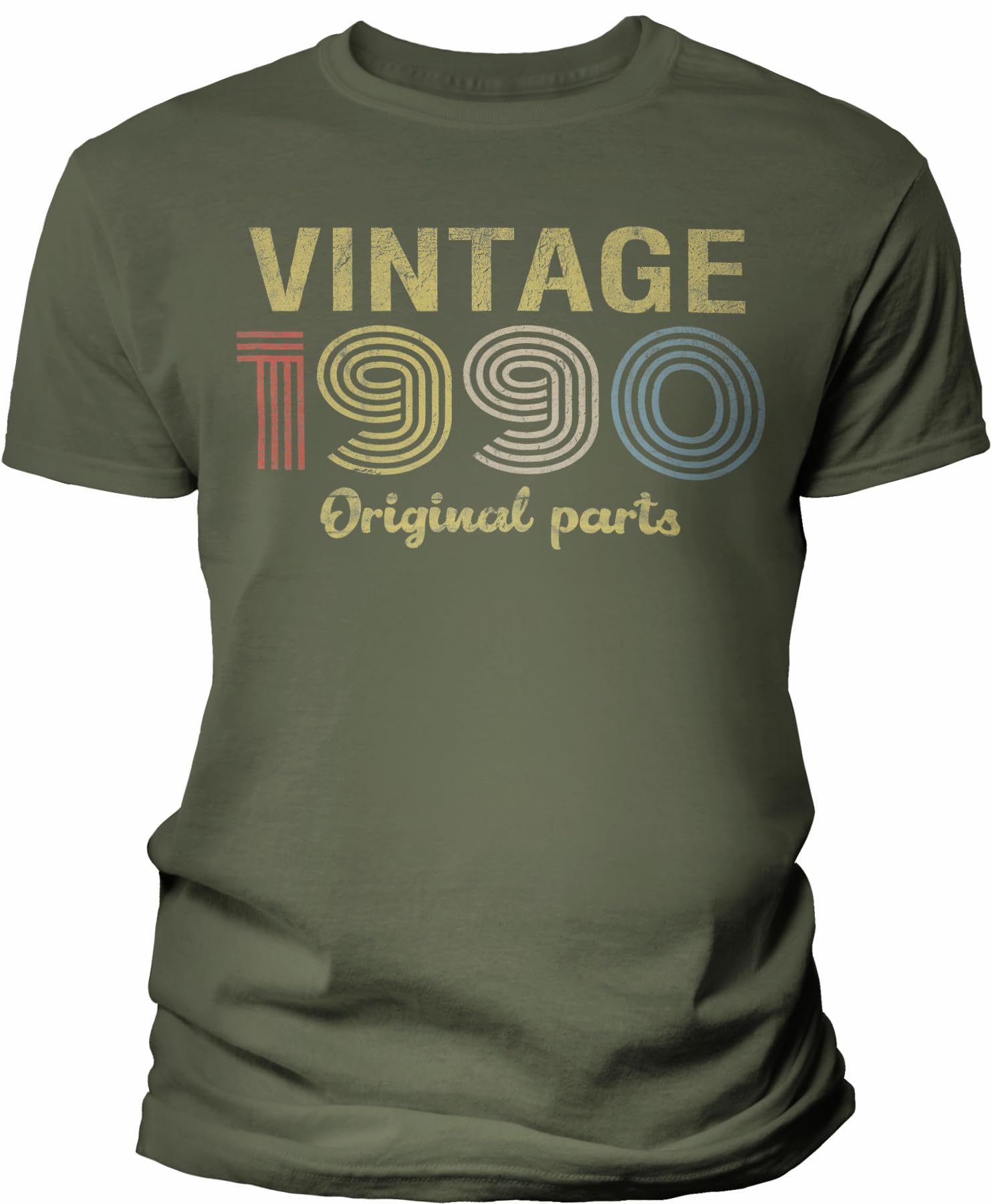 Vintage 1990 Retro 35th Birthday Gift for Men - Original Parts Themed T-Shirt - Perfect for 90s Nostalgia, Milestone Celebrations & Casual Wear