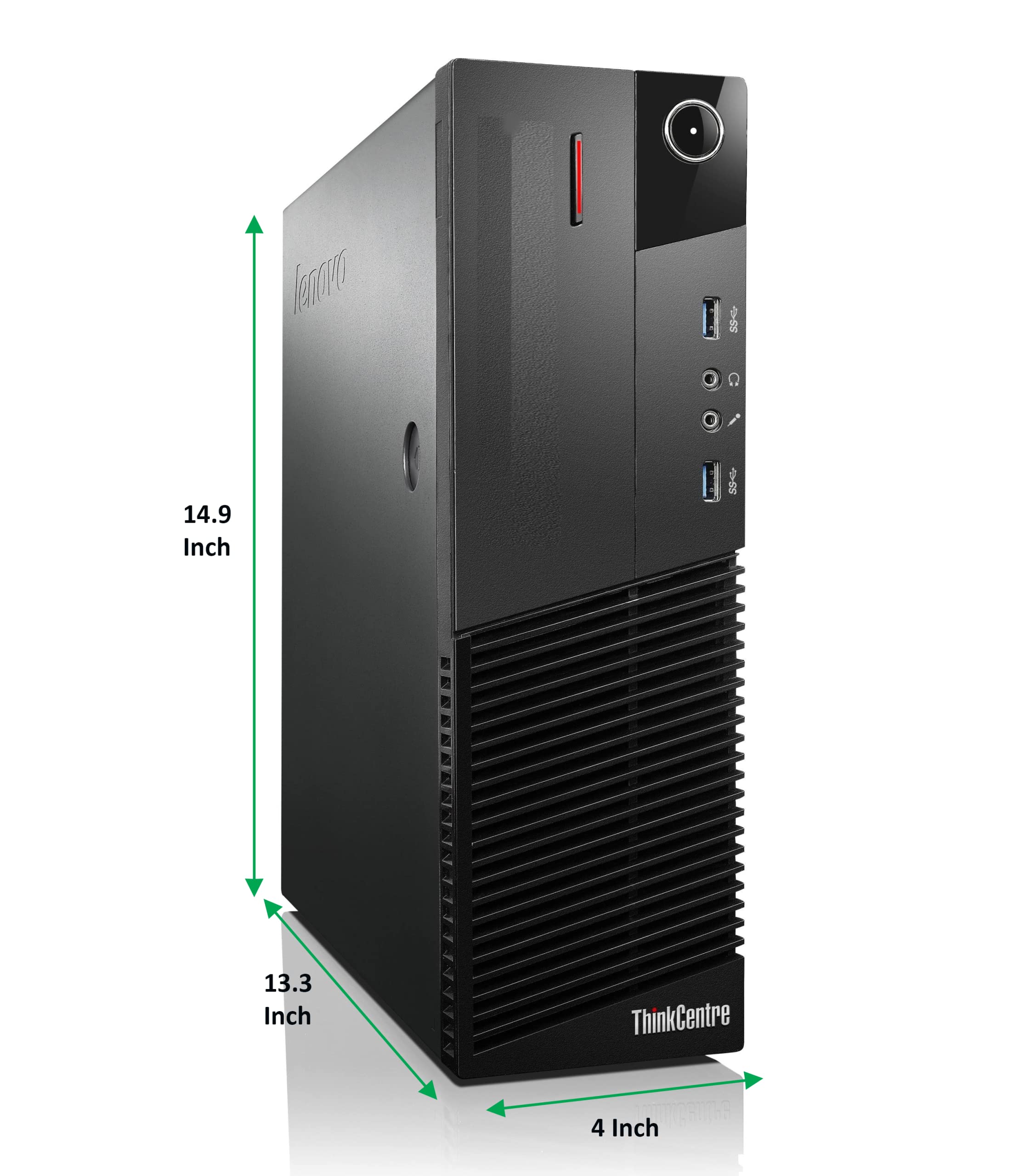Lenovo M93P SFF Desktop PC - Intel Core i7 3.4GHz, 16GB RAM, 512GB M.2 SSD, WiFi & Bluetooth, Wireless Keyboard & Mouse, Windows 10 (Renewed) - Perfect for Home Office, Business Workstations, and Remote Work with Included 27-inch FHD Monitor and Microsoft Office 365