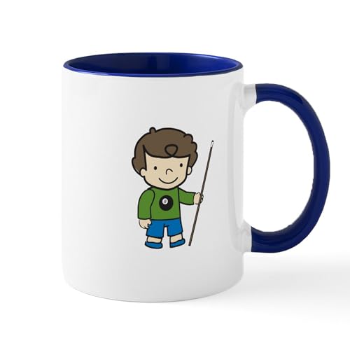 White/Navy Inside - Billiards Boy Mugs