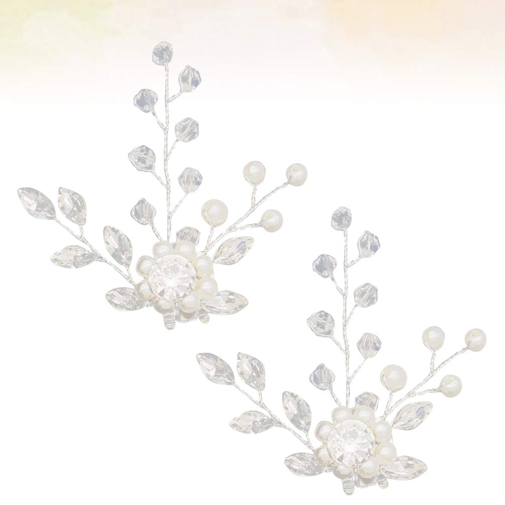 Happyyami 1 Pair DIY Floral Shoe Buckle - Rhinestone Shoe Clips for Wedding & High Heels - Crystal Flower Shoe Accessories for Brides - Perfect for Bridal Shoes, Prom, and Special Occasions