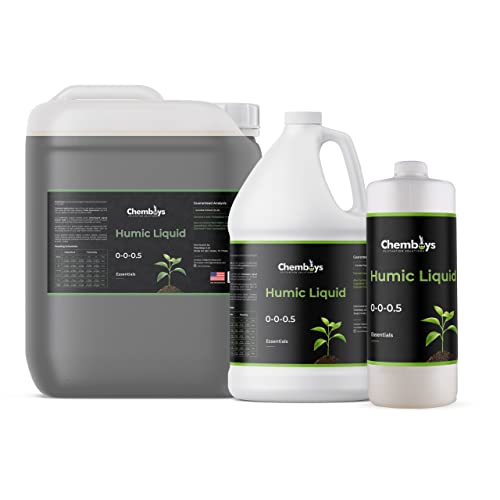 Chemboys Organic Humic Acid with Fulvic - Premium Liquid Carbon Plant Supplement for Enhanced Nutrient Absorption | Improves Soil Quality, Lawn Health & Hydroponic Growth | Ideal for Gardens, Farms & Indoor Plants - 1 Pint Bottle | Perfect for Boosting Plant Growth in All Seasons