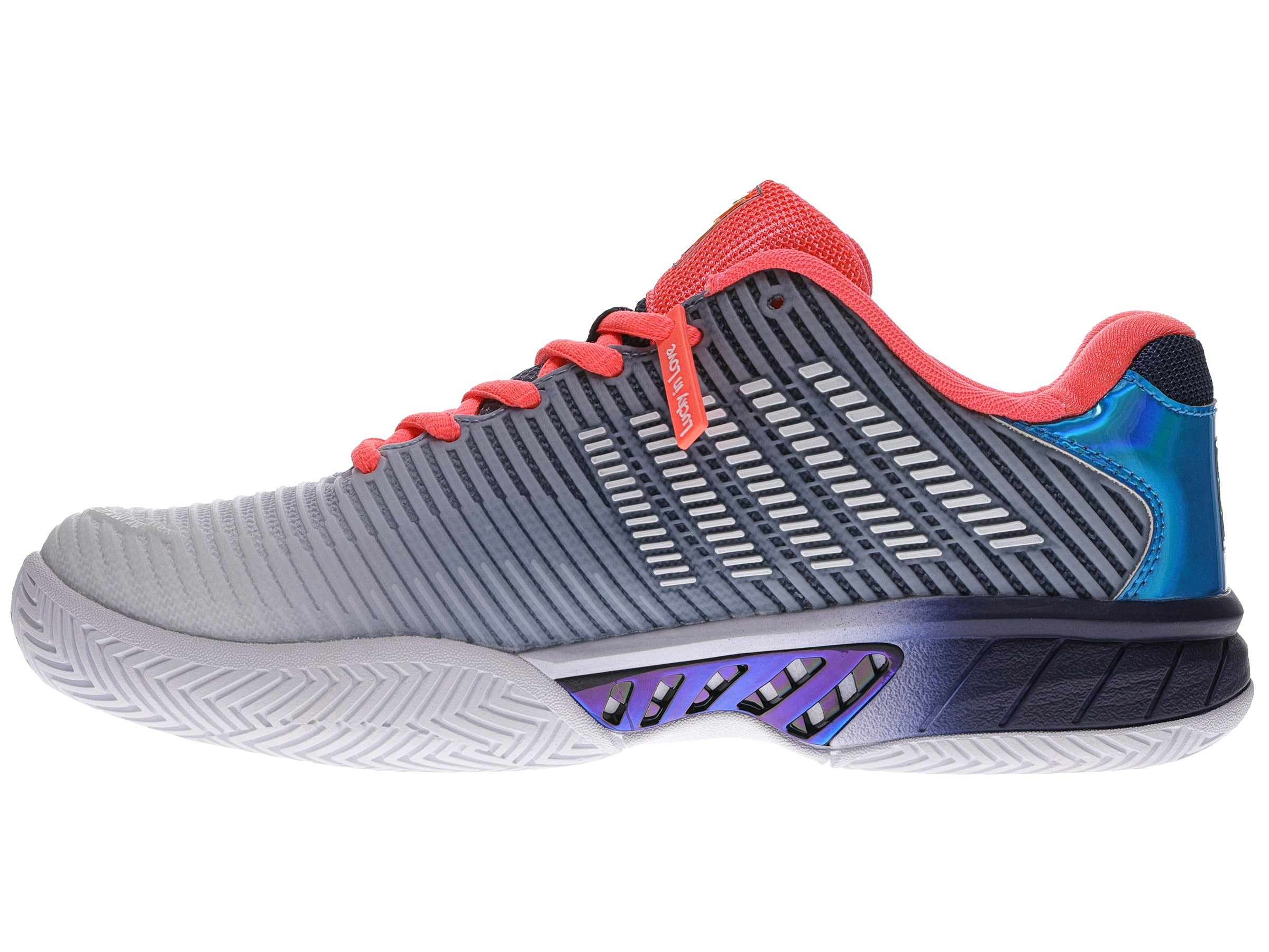 Hypercourt Express 2 Lucky in Love Women's Tennis Shoes - Dark Denim/White/Coral | Lightweight & Comfortable for Court Sports, Casual Wear & Gym Workouts