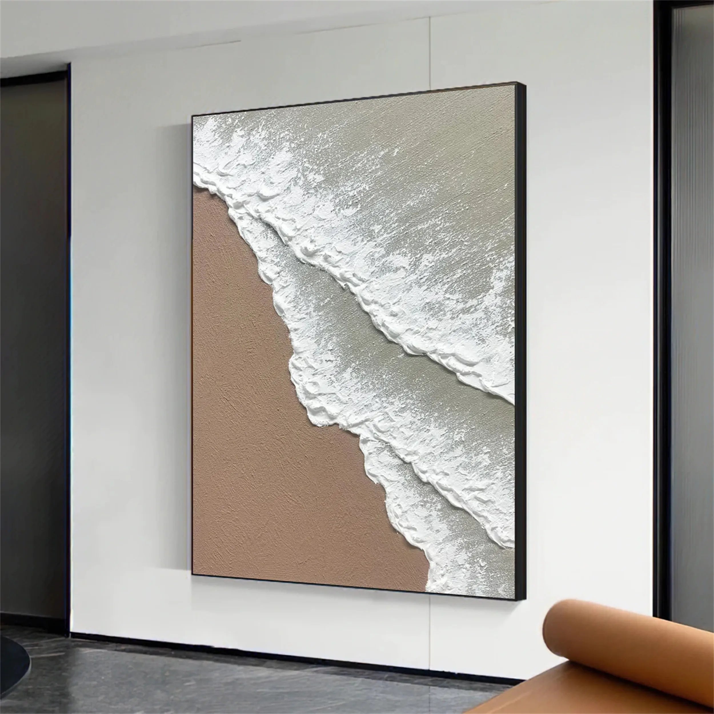 Minimalist Textured Plaster Art Painting - Modern Abstract Wall Decor for Living Room, Bedroom & Office | #MM186