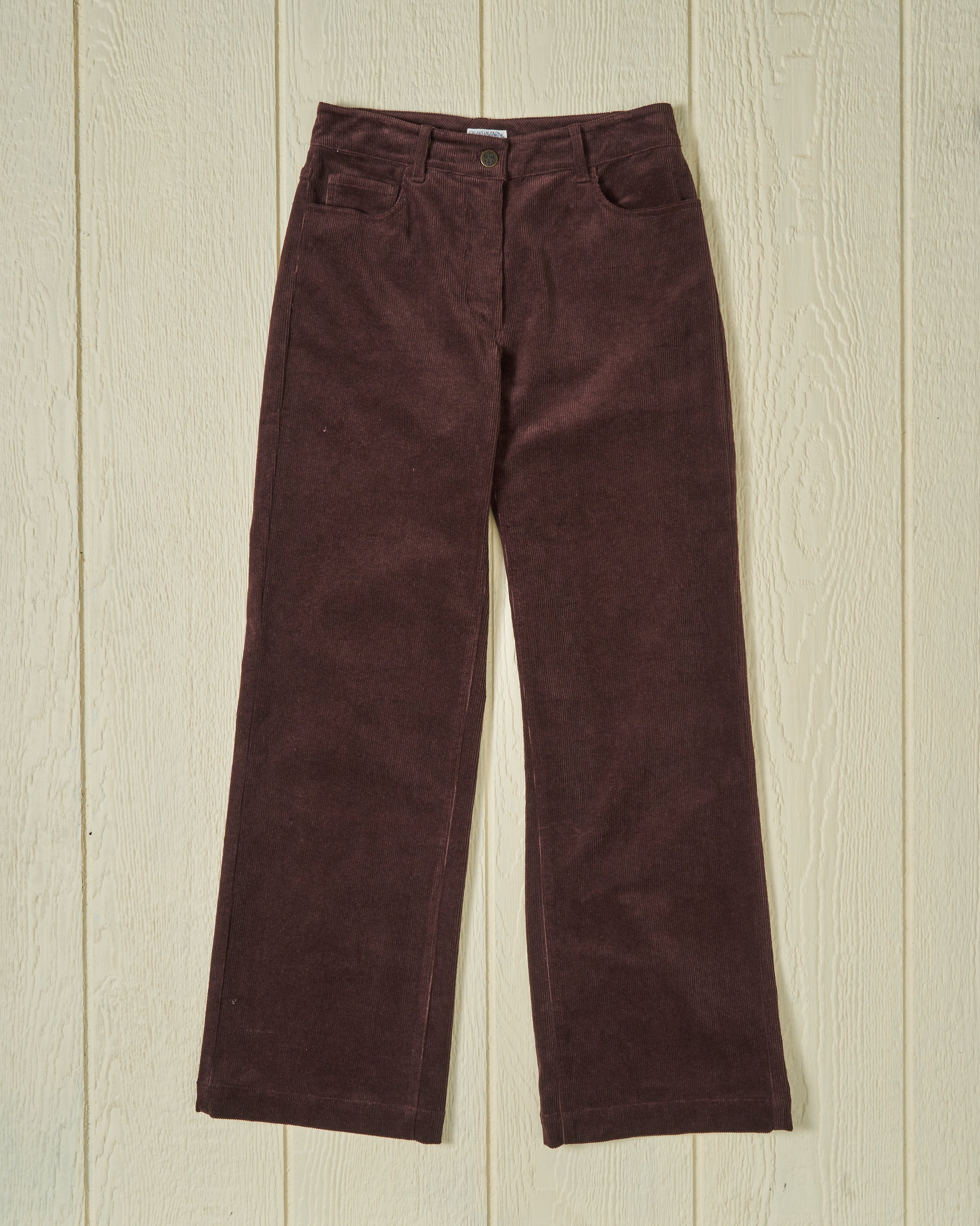 Women's Brown Corduroy Five Pocket Pants - Comfortable Stretch Trousers for Casual Wear, Work & Everyday Outfits