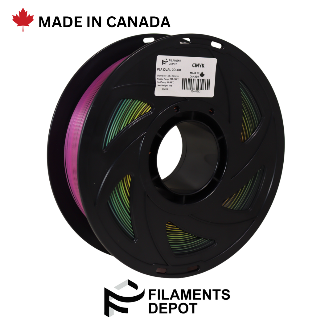 Filaments Depot Premium 1.75mm PLA 3D Printer Filament - Dual Color, 1kg Spool for Smooth Printing | Ideal for Home, School & Office 3D Printing Projects