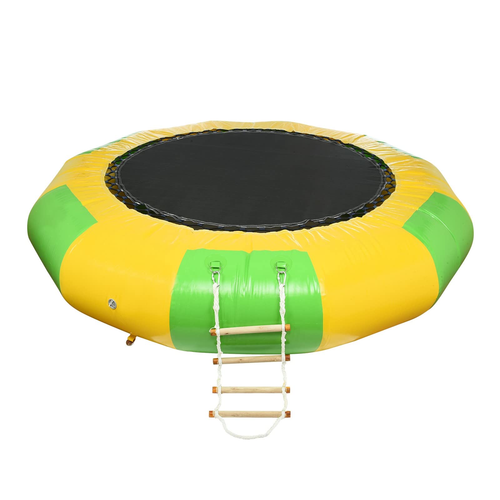 6.5ft Inflatable Water Trampoline for Kids - Round Bouncer Swim Platform with Safety Net | Perfect for Pool, Lake, Beach & Backyard Water Sports | Outdoor Floating Trampoline for Toddlers & Children (Pink)