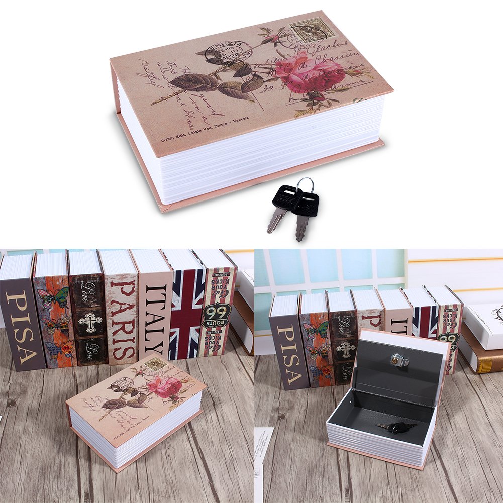 Portable Hidden Book Safe Box with Key Lock - Secure Storage for Jewelry, Passport, Money & Valuables - 7.09 x 4.53 x 2.17 inches - Perfect for Home, Travel & Secret Security