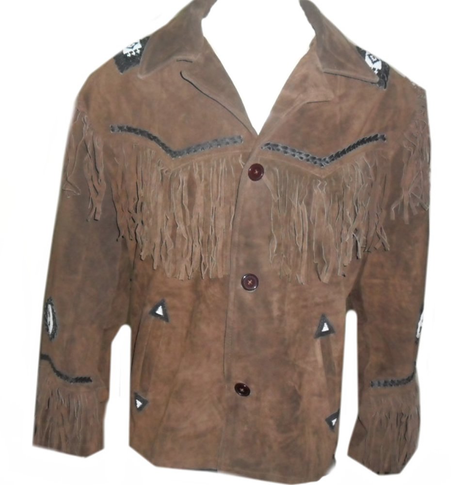 Premium Men's Western Suede Leather Jacket - High-Quality A-Grade Cowhide for Cowboy Style & Outdoor Wear - Perfect for Rodeo, Motorcycle Riding & Casual Fashion