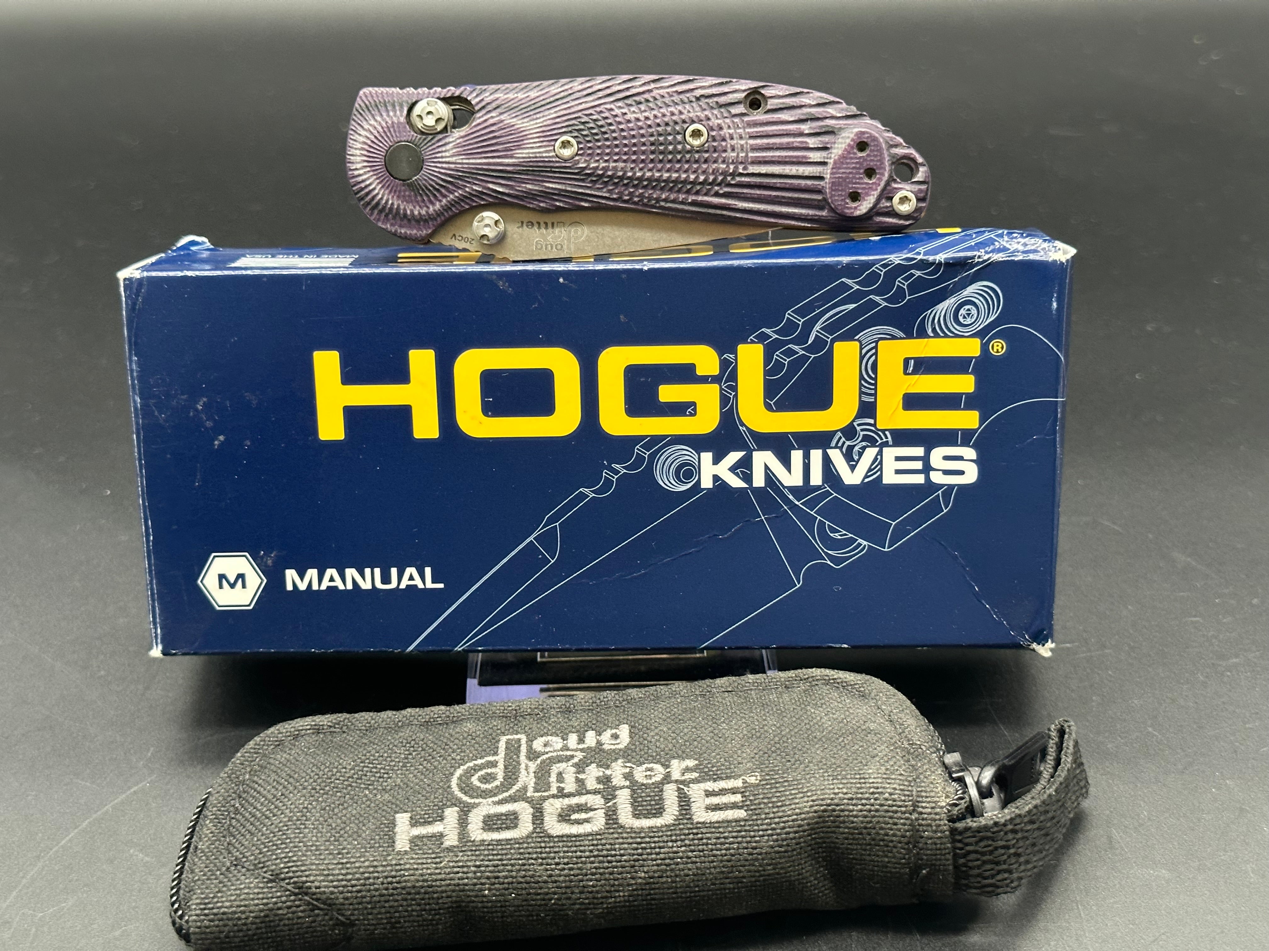 Doug Ritter Mini RSK MK1 G2 Folding Pocket Knife - Knifeworks Exclusive with Mascus Purple G10 Handle | EDC, Outdoor, Camping, Survival Gear