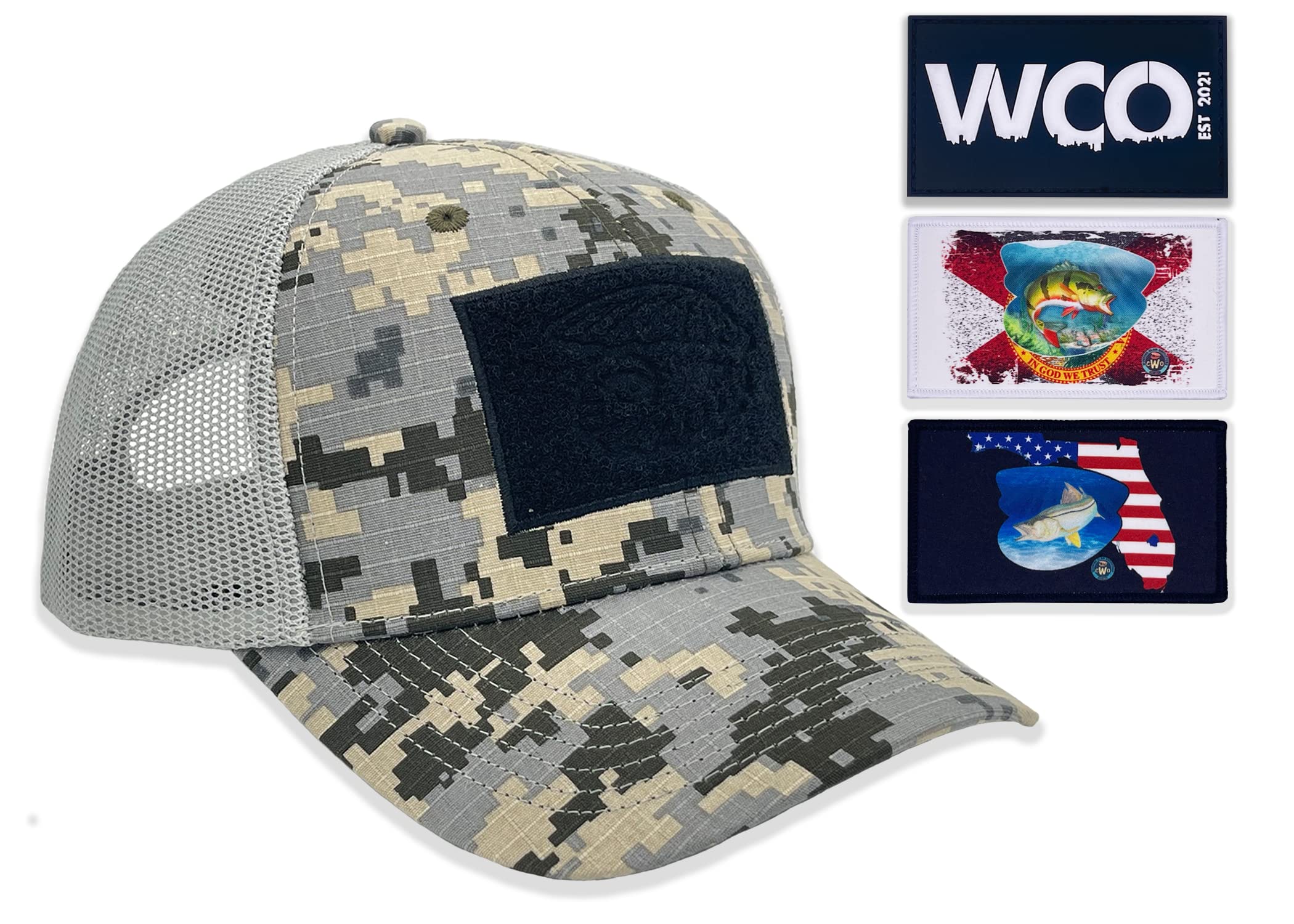 High Performance Fishing Trucker Hat for Men - Interchangeable Patches, Breathable Mesh Back, UV Protection - Perfect for Outdoor Fishing, Boating, and Summer Adventures