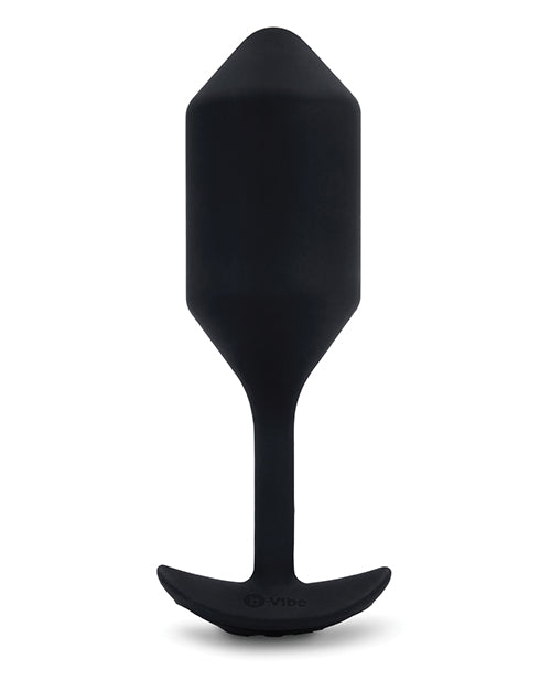B Vibe Vibrating Snug Plug 4 - Rechargeable Silicone Anal Plug for Men & Women - Black - Perfect for Solo Play & Couples Intimacy