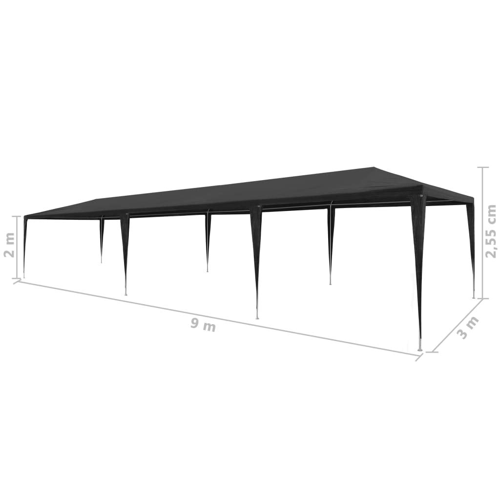 FAMIROSA 10x10ft Party Tent - Heavy Duty PE Canopy with Anthracite Color (910x296cm) - Perfect for Outdoor Events, Weddings, and Backyard Gatherings