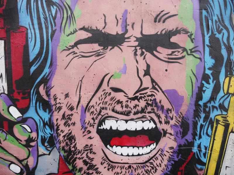Josey Says Bang Bang 190x100cm Josey Wales Concrete Base Pop Art Canvas Wall Painting - Western Decor for Living Room, Bedroom & Office