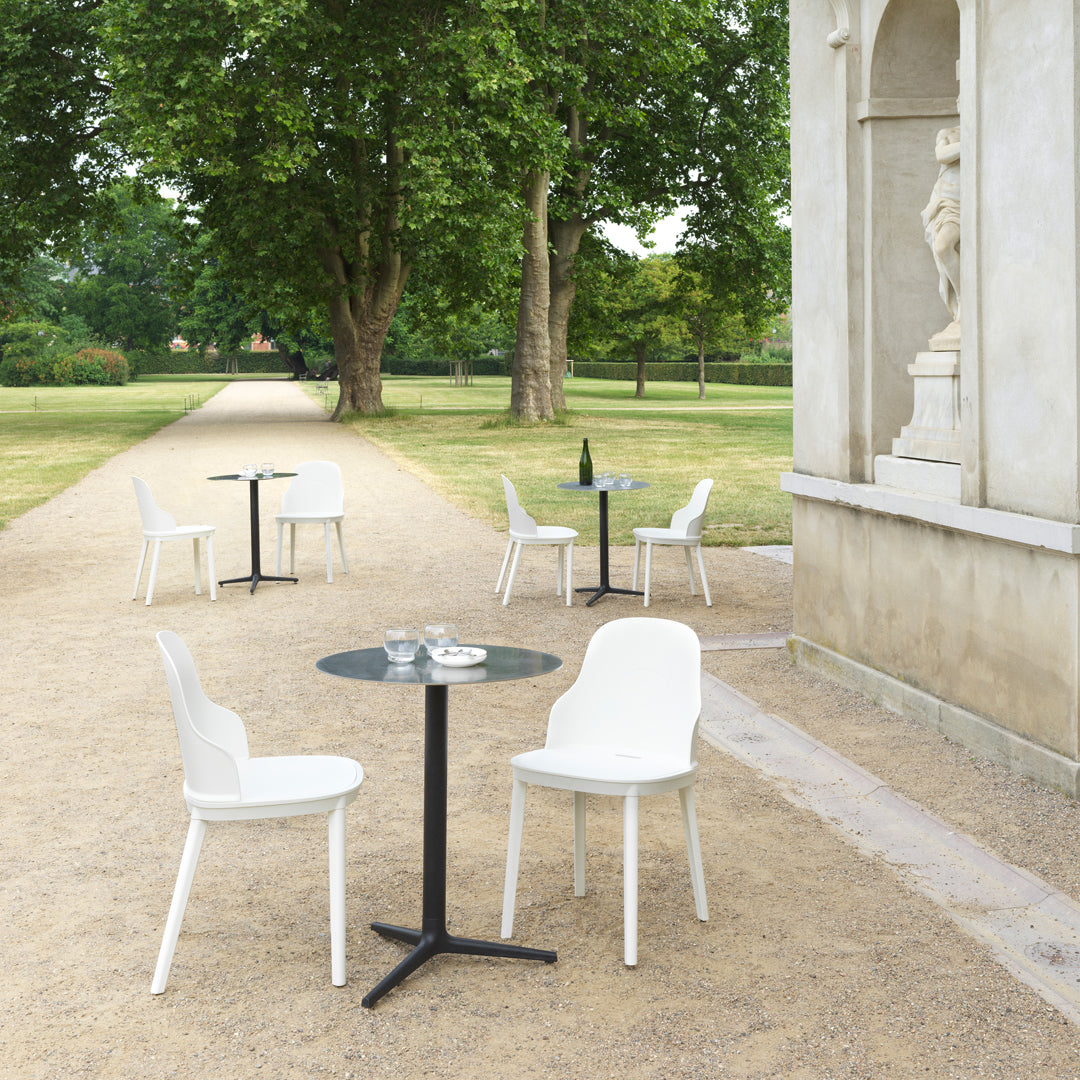 Allez Round Outdoor Cafe Table with 3 Legs - Durable Patio Bistro Set for Garden, Balcony & Restaurant Dining