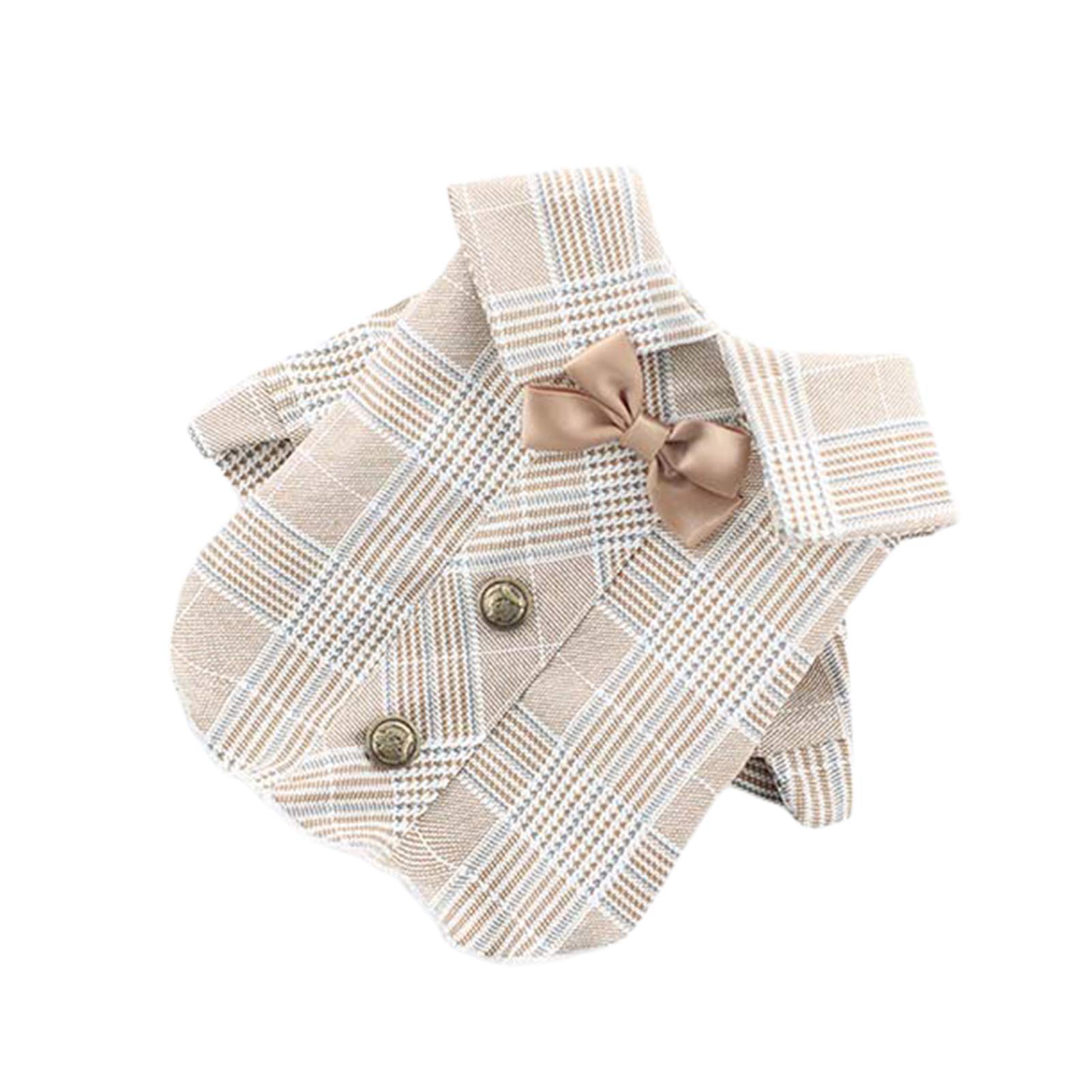 SONGBIRDTH Plaid Dog Shirts - Breathable Summer Pet Dress for Daily & Party Wear - Fits Most Dogs