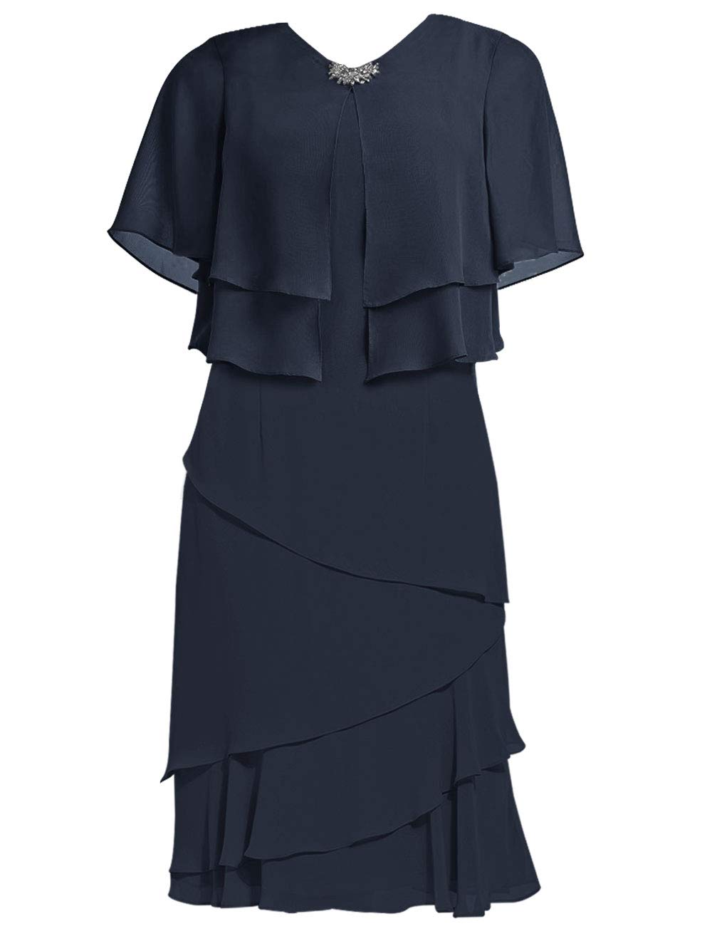 Elegant Chiffon Mother of The Bride Dress - Formal Pleated Evening Gown for Wedding Guest - Perfect for Weddings, Receptions & Special Occasions