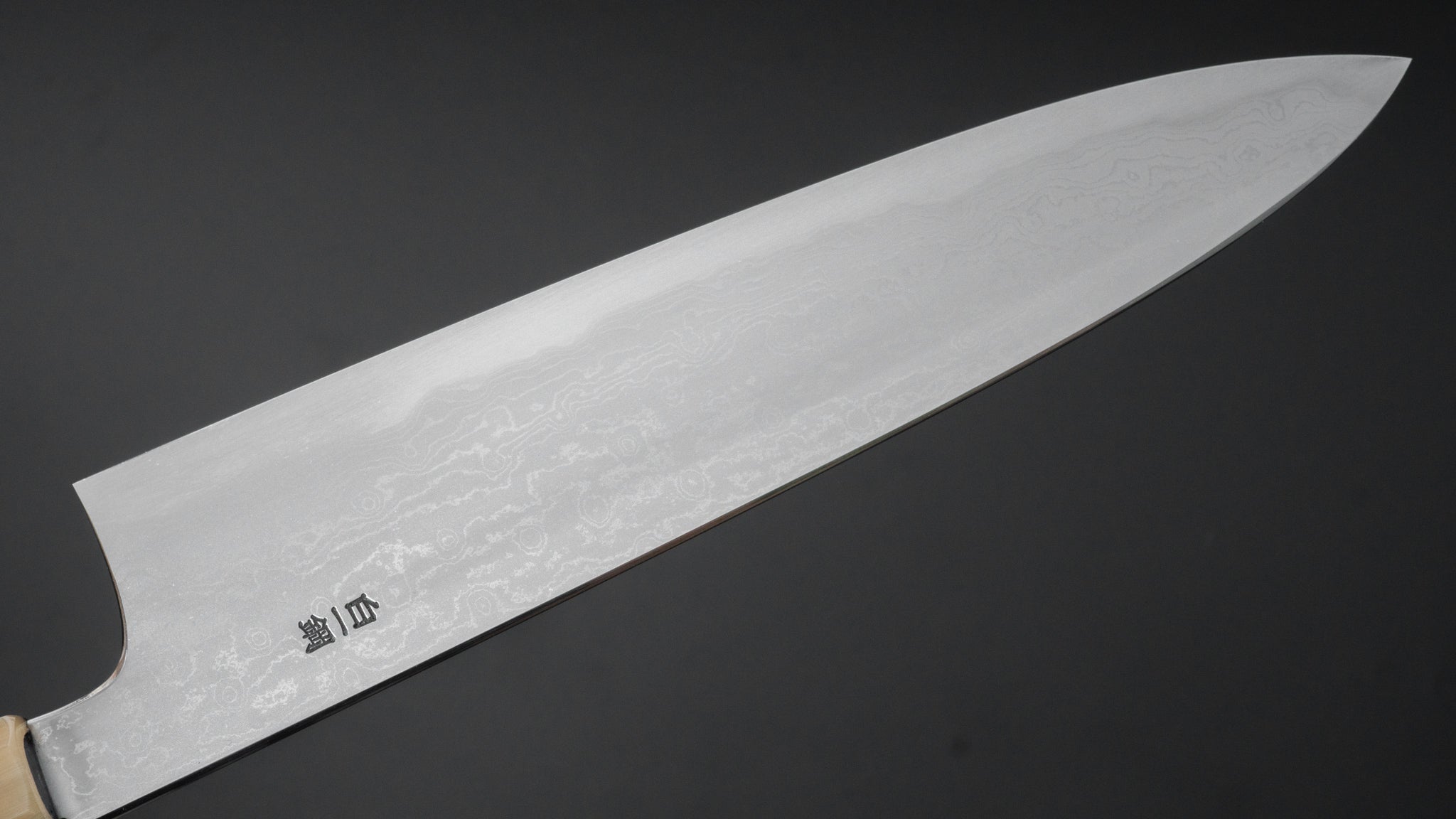 Hitohira Togashi White #1 Damascus Gyuto 240mm Japanese Chef Knife with Ebony Handle - Premium Kitchen Knife for Professional Chefs & Home Cooking