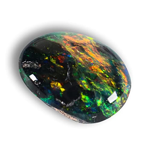 Natural Black Opal from Lightning Ridge Australia - 0.26 Carat Solid Loose Gemstone for Jewelry Making & Engagement Rings