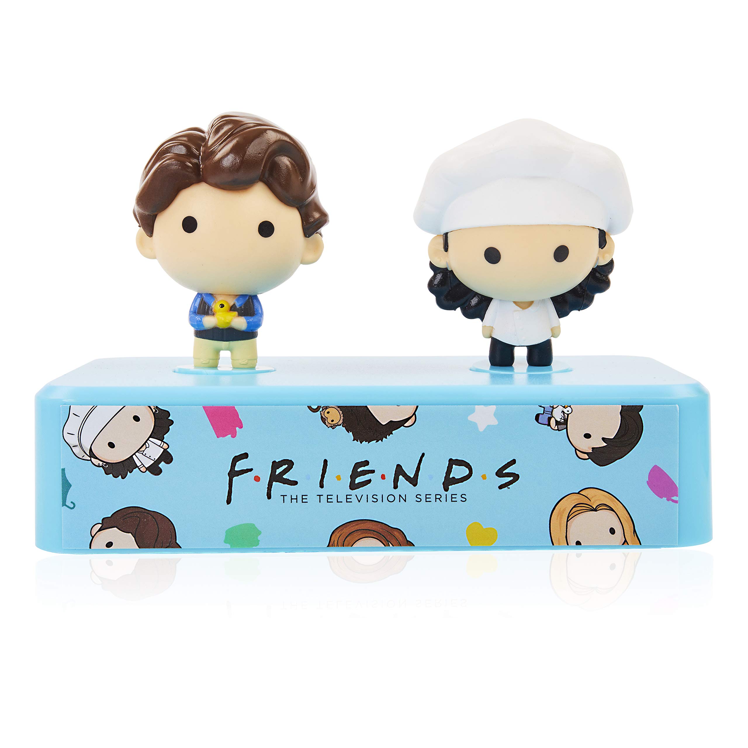 Funko Pop! Friends TV Show Chandler & Monica Desktop Twin Pack - Perfect for Office Decor, Collectibles, and Gifts for Fans