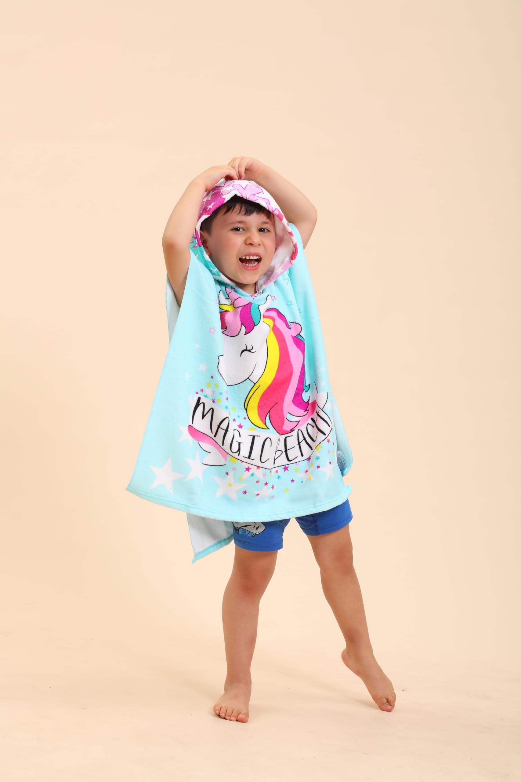 **Unicorn Hooded Towels for Kids - Soft & Absorbent Swim & Beach Towel for Boys & Girls (Ages 2-10) - Wearable Poncho Towel Robe for Pool, Beach & After Bath**    *(Perfect for Swimming Lessons, Beach Trips & Cozy Post-Bath Snuggles!)*