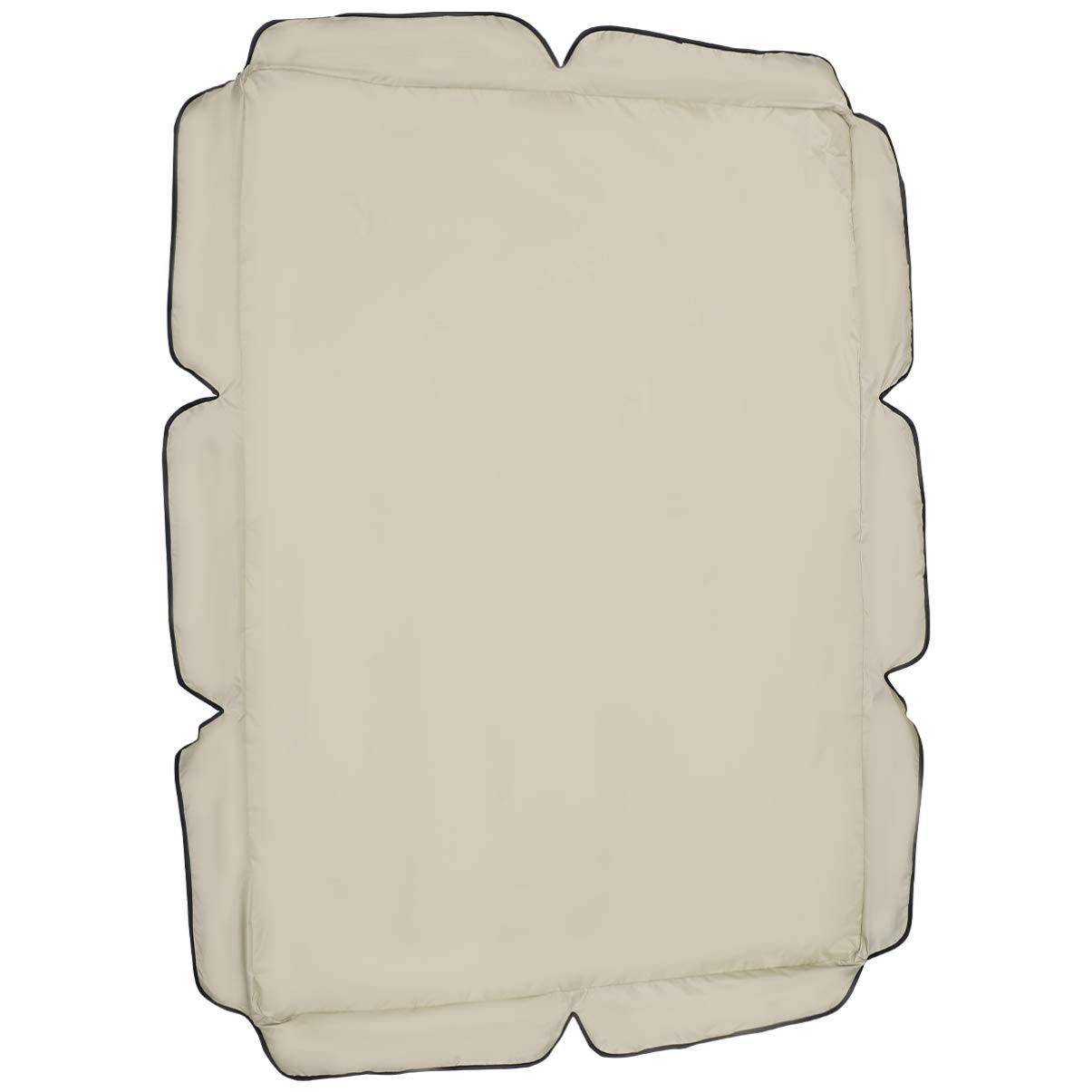 DOITOOL Waterproof Outdoor Swing Chair with Canopy - Beige 195x125cm, Replacement Porch Cover for Garden, Patio & Backyard Relaxation - Perfect for Lounging, Reading & Enjoying Nature