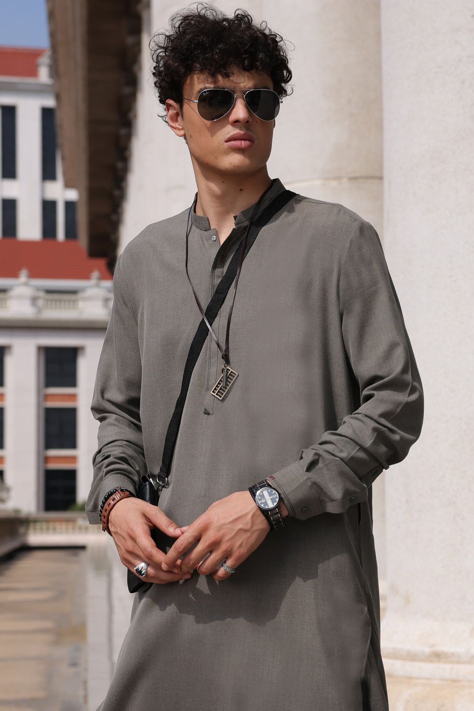 Premium Blended Grey Shalwar Kameez - Traditional Pakistani Outfit for Men & Women | Perfect for Eid, Weddings & Special Occasions