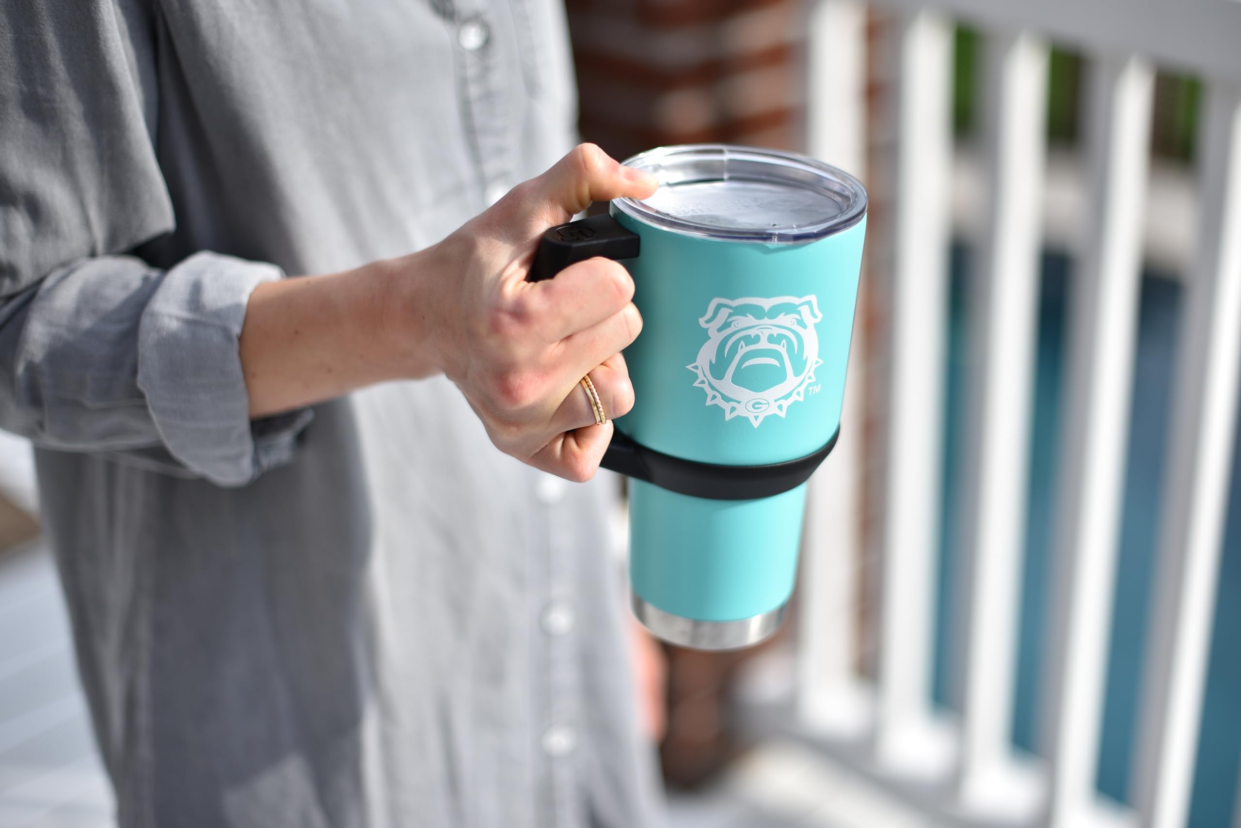 Gametime Sidekicks 30oz Tumbler Handle - Sturdy Durable Polypropylene (PP) Plastic Cup Holder, Dishwasher Safe Black - Perfect for Travel, Gym & Outdoor Activities