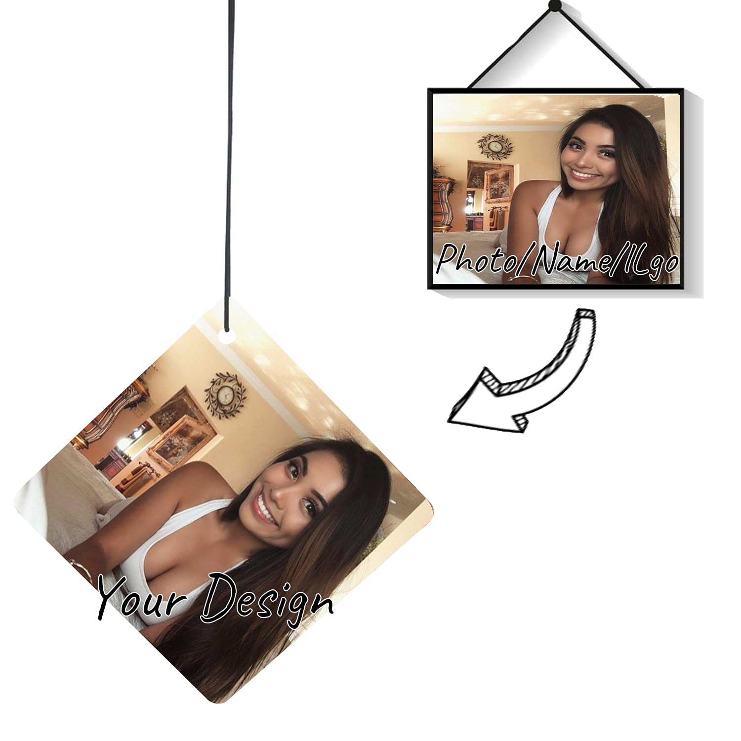 Custom Car & Home Air Fresheners with Text/Photo - Personalized Fragrance for Car, Bedroom, Office & Gifts | Long-Lasting Scent for Vehicles, Home Decor & Special Occasions