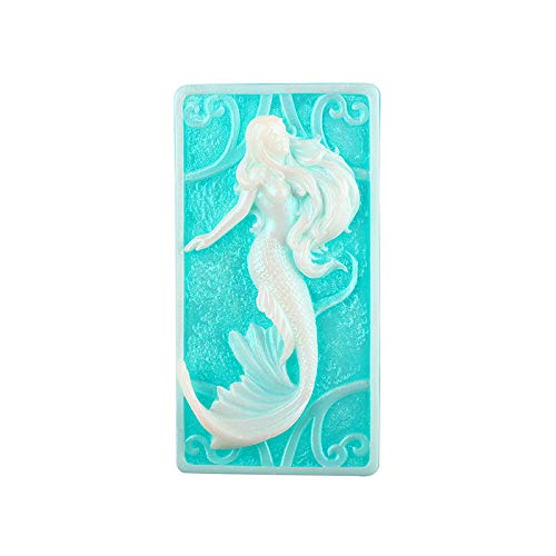 Nicole Natural Handmade Soap Bar Silicone Mold with Mermaid Pattern - Chocolate Candy Mould for DIY Crafts, Resin Clay & Soap Making - Perfect for Home Decor, Bath Bombs & Gift Making