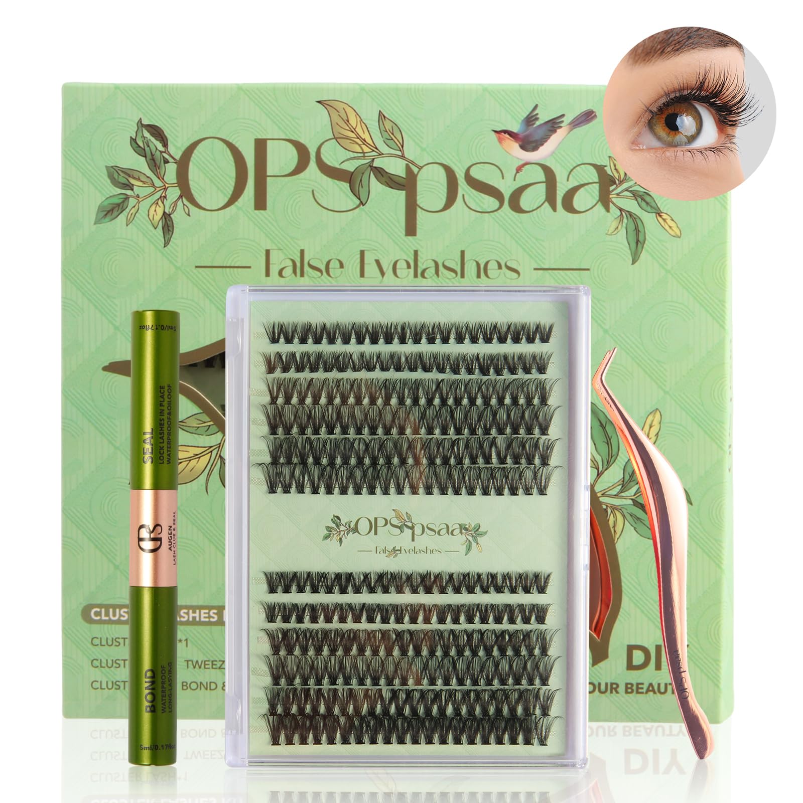 Premium 240pcs Lash Clusters Kit - D Curl Individual False Eyelashes (9-15mm) with Wispy Effect | Includes 10ml Waterproof Bond & Seal + Eyelash Tweezers | Perfect for DIY Beginners, Natural Volume & Glamorous Look for Daily Wear, Parties & Special Events