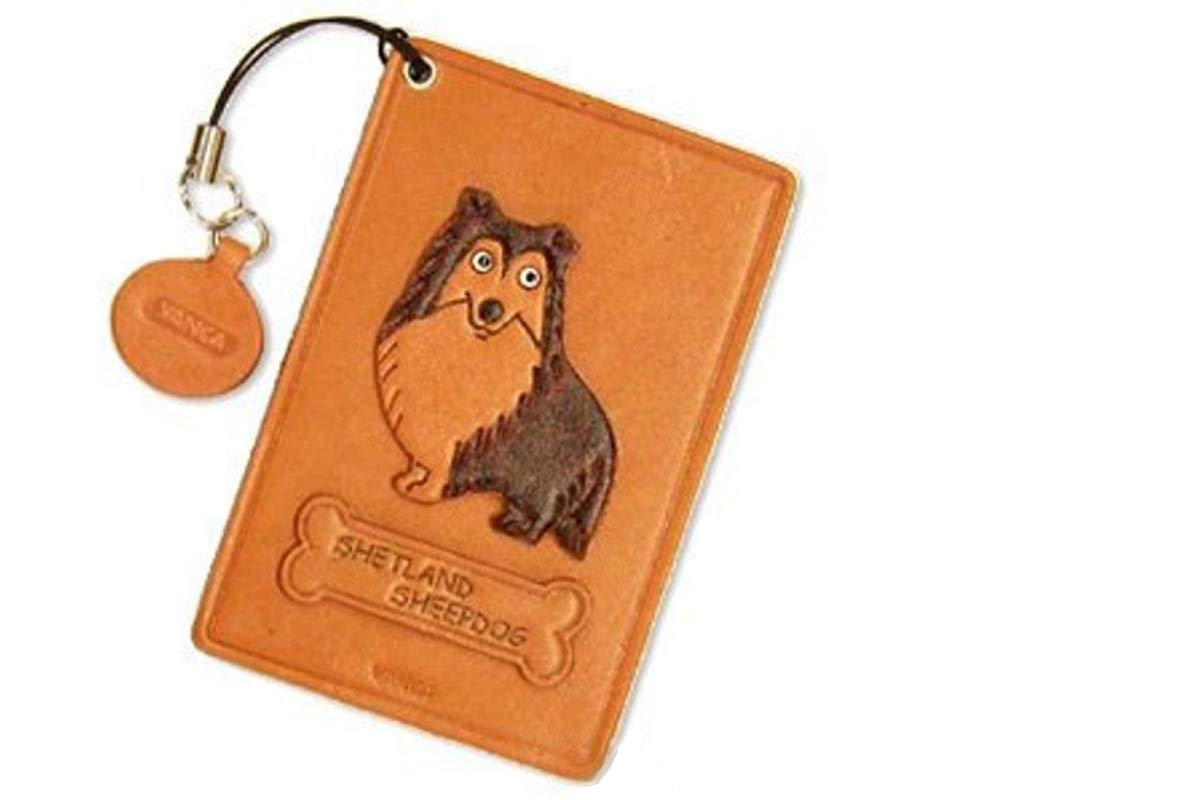Premium Shetland Sheepdog Leather Wallet - Handmade in Japan - RFID Blocking ID & Credit Card Holder - Perfect for Travel, Work, and Everyday Use