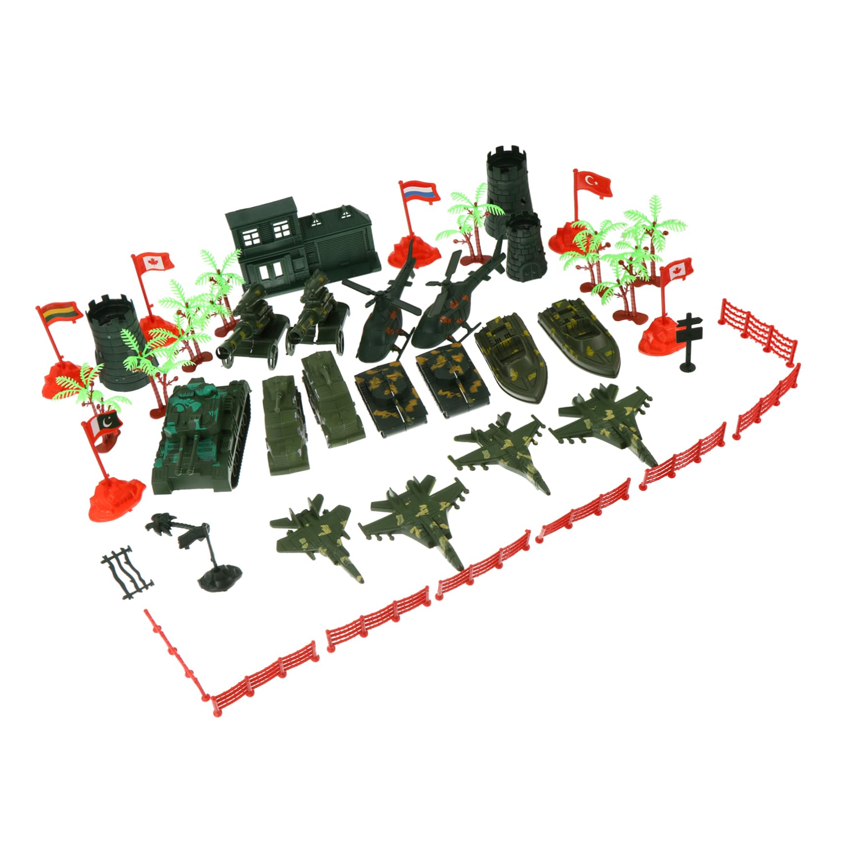 41pcs Mini Toy Vehicles & Figures Set - Plastic Model Cars, Soldiers & Accessories for Kids & Adults - Perfect for Sand Table Scenes, Dioramas & Collectible Displays