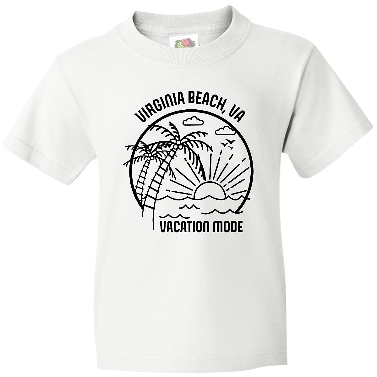 Inktastic Summer Vacation Mode Virginia Beach Virginia Youth T-Shirt - Comfortable Kids Travel Tee for Beach Trips, Family Vacations & Summer Outings