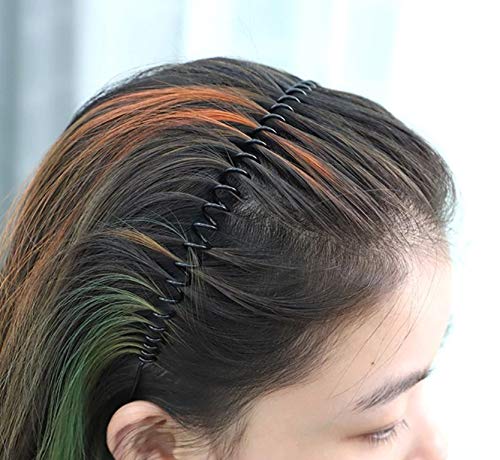 2 Pack Metal Black Slim Headband Hair Hoop with Teeth - Sleek Hair Accessory for Women & Girls | Perfect for Work, Gym, and Everyday Styling