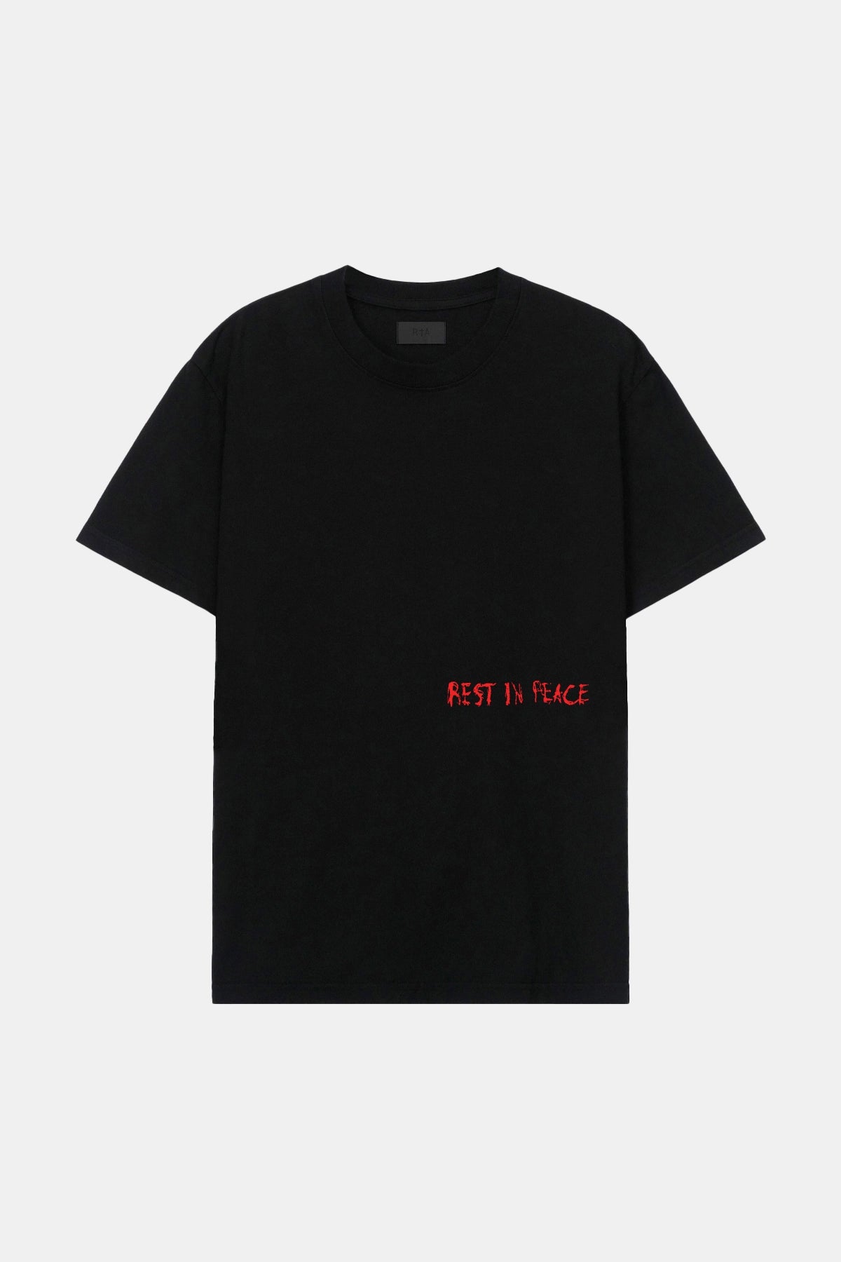LIAM TEE | Black & Red Ripped Cross Graphic T-Shirt for Men - Stylish Streetwear for Casual Outings & Music Festivals