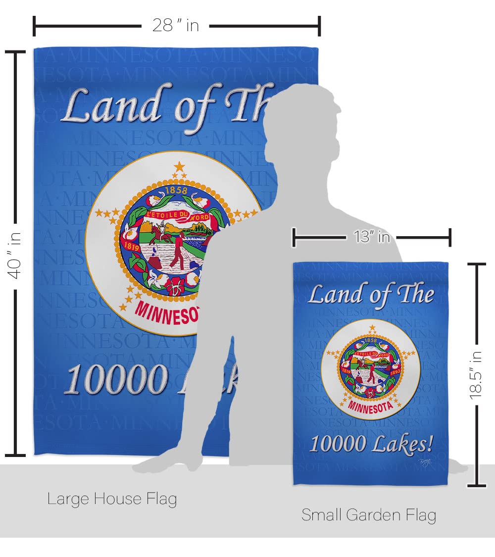 Minnesota Garden House Flag Set - Double-Sided Americana Decor for Yard & Patio