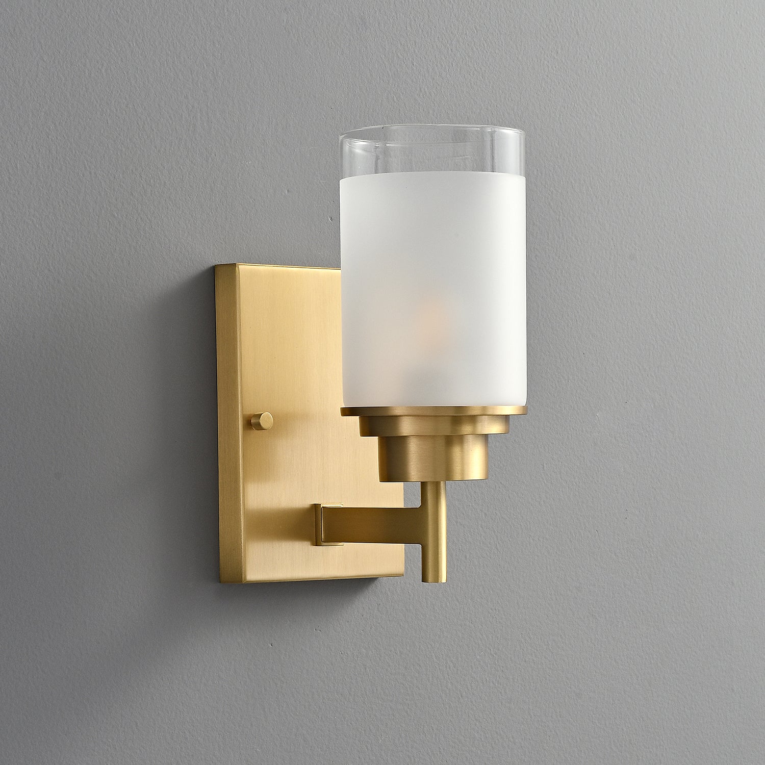 Elysian Modern Wall Sconce Light Fixture - Brushed Nickel Finish, Plug-in or Hardwired - Perfect for Bedroom, Living Room, Hallway & Entryway Lighting Decor