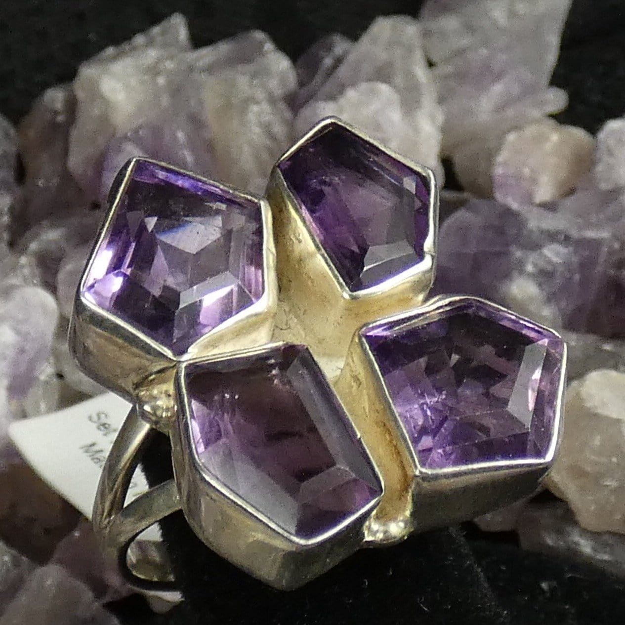Natural Amethyst Sterling Silver Ring for Women - Size 7.75 - Elegant Purple Gemstone Jewelry for Everyday Wear, Gift Giving & Special Occasions